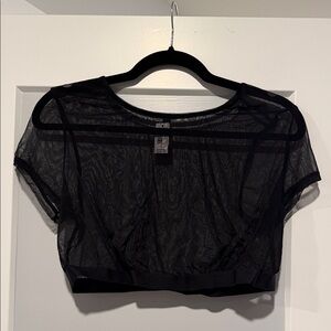 Torrid Black Mesh Crop Top